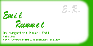 emil rummel business card